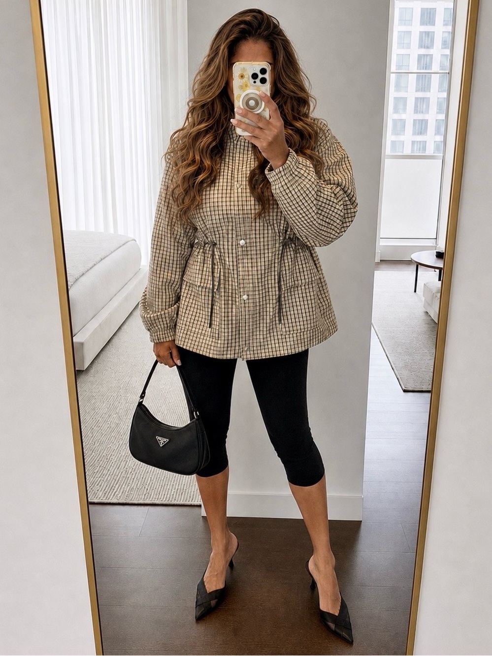ZARA ✨VIRAL✨Check High-Neck Jacket - Picture 9 of 14